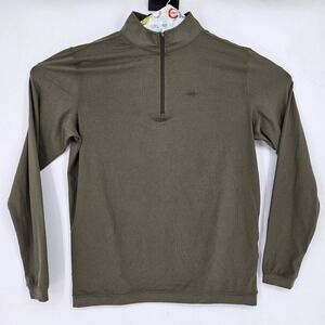 Texas Standard Shirt Mens Small Performance Hybrid Quarter Zip Pullover Green